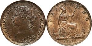 R3508 United Kingdom Farthing Victoria 1886 AU -> Make Offer