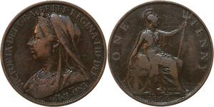 R3519 United Kingdom One Penny Victoria 1900 -> Make Offer