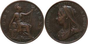 R3523 United Kingdom One Penny Victoria 1899 -> Make Offer