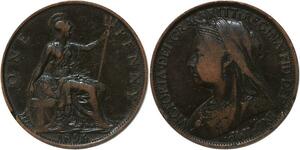 R3527 United Kingdom One Penny Victoria 1896 -> Make Offer