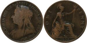 R3529 United Kingdom One Penny Victoria 1895 -> Make Offer