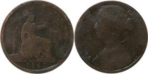 R3541 United Kingdom One Penny Victoria 1863 -> Make Offer