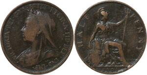 R3546 United Kingdom 1/2 Penny Victoria 1901 -> Make Offer