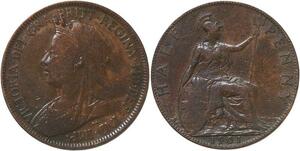 R3547 United Kingdom 1/2 Penny Victoria 1901 -> Make Offer