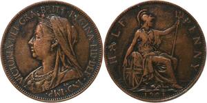 R3548 United Kingdom 1/2 Penny Victoria 1901 -> Make Offer