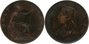 R3551 United Kingdom 1/2 Penny Victoria 1900 -> Make Offer