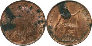 R3552 United Kingdom 1/2 Penny Victoria 1899 AU -> Make Offer