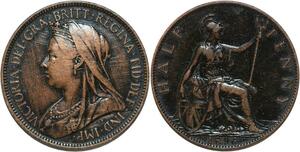 R3553 United Kingdom 1/2 Penny Victoria 1896 -> Make Offer