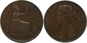 R3563 United Kingdom 1/2 Penny Victoria 1874 H Heaton -> Make Offer