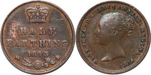R3577 United Kingdom 1/2 Farthing Victoria 1843 -> Make Offer