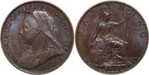 R3580 United Kingdom Farthing Victoria 1901 UNC -> Make Offer