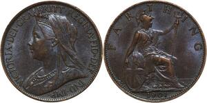 R3581 United Kingdom Farthing Victoria 1901 UNC -> Make Offer