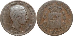 R3861 Spain 10 Centimos Alfonso XII 1879 OM -> Make Offer