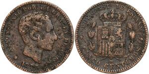 R3869 Spain 5 Centimos Alfonso XII 1877 OM -> Make Offer