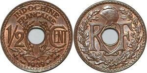 R3968 French Indochina 1/2 Centième 1939 Paris UNC -> Make offer