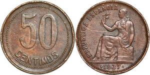 R3971 Spain 50 Centimos II Republic 1937 -> Make Offer