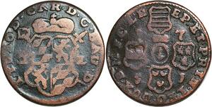 R3989 Belgium Spanish Netherlands 2 Liards Théodore de Bavière 1751 -> M Offer