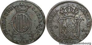R4013 Spain Catalonia 3 Cuartos Isabel II 1841 Barcelona -> Make offer