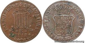 R4017 Spain Catalonya 6 Cuartos Isabel II 1836 Barcelona AU -> Make offer