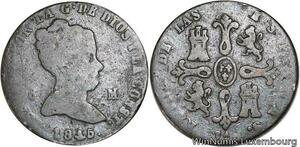 R4022 Spain 8 Maravedis Isabel II 1845 Jubia -> Make offer
