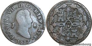 R4026 Spain  8 Maravedis Ferdinand VII 1817 Jubia -> Make offer
