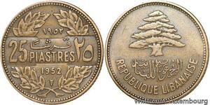 R4053 Lebanon 25 Piastres Cedar tree 1952 -> Make offer