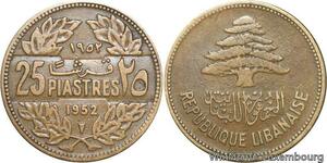R4054 Lebanon 25 Piastres Cedar tree 1952 -> Make offer