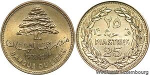R4058 Lebanon 25 Piastres Cedar tree 1970 AU -> Make offer