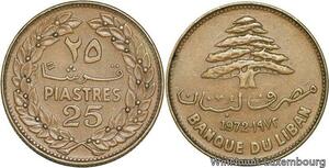 R4059 Lebanon 25 Piastres Cedar tree 1972 -> Make offer