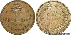 R4070 Lebanon 10 Piastres Cedar Tree 1968 (a) Paris -> Make offer