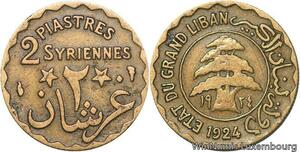 R4082 Lebanon 2 Piastres Syrienne 1924 (a) Paris -> Make offer