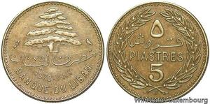 R4091 Lebanon 5 Piastres Cedar Tree 1972 -> Make offer