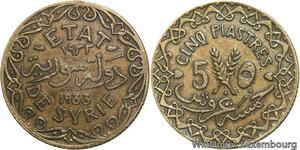 R4106 Syria 5 Piastres Etat de Syrie 1933 (a) Paris -> Make offer