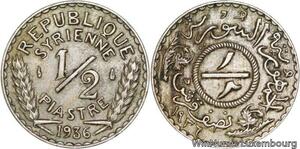 R4120 Syria 1/2 Piastre Syrienne 1936 (a) Paris -> Make offer
