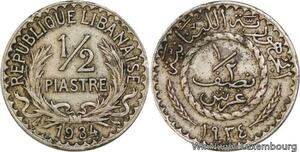 R4140 Lebanon Liban 1/2 Piastre 1934 (a) Paris -> Make offer