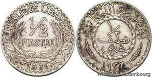 R4146 Lebanon Liban 1/2 Piastre 1936 (a) Paris -> Make offer