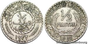 R4149 Lebanon Liban 1/2 Piastre 1936 (a) Paris -> Make offer