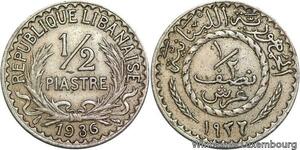 R4152 Lebanon Liban 1/2 Piastre 1936 (a) Paris -> Make offer