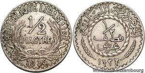 R4153 Lebanon Liban 1/2 Piastre 1936 (a) Paris -> Make offer