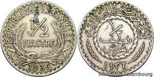 R4154 Lebanon Liban 1/2 Piastre 1936 (a) Paris -> Make offer