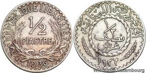 R4155 Lebanon Liban 1/2 Piastre 1936 (a) Paris -> Make offer