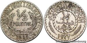 R4156 Lebanon Liban 1/2 Piastre 1936 (a) Paris -> Make offer
