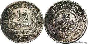 R4159 Lebanon Liban 1/2 Piastre 1936 (a) Paris -> Make offer