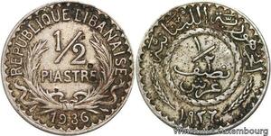 R4166 Lebanon Liban 1/2 Piastre 1936 (a) Paris -> Make offer