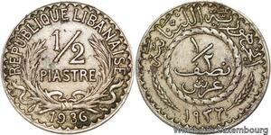 R4168 Lebanon Liban 1/2 Piastre 1936 (a) Paris -> Make offer