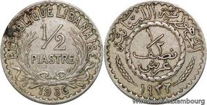 R4170 Lebanon Liban 1/2 Piastre 1936 (a) Paris -> Make offer