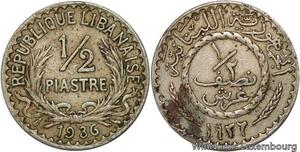 R4171 Lebanon Liban 1/2 Piastre 1936 (a) Paris -> Make offer