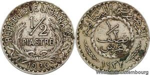 R4174 Lebanon Liban 1/2 Piastre 1936 (a) Paris -> Make offer