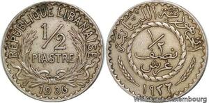 R4176 Lebanon Liban 1/2 Piastre 1936 (a) Paris -> Make offer