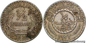 R4180 Lebanon Liban 1/2 Piastre 1936 (a) Paris -> Make offer